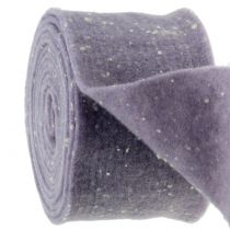 Pot hinge felt band purple with dots 15cm x 5m