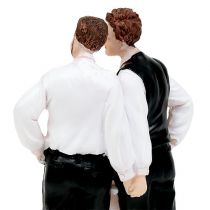 Product Cake figure male couple with cake 16.5cm