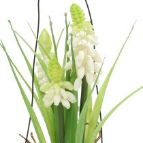 Product Grape hyacinth white in a glass for hanging H22cm
