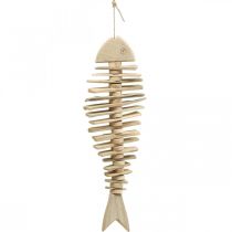 Deco fish driftwood nature, summer decoration for hanging maritime L59cm