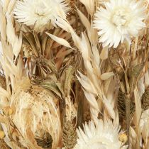 Product Dried flowers white gold decorative cap flowers Phalaris 30cm 200g