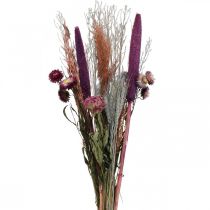 Dried flowers Bouquet of pink meadow flowers and cereals 70-75cm