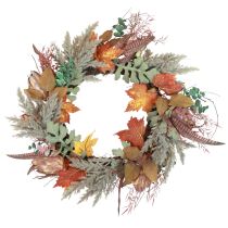 Product Door wreath Protea Artificial wreath with autumn leaves Ø55cm
