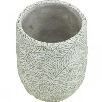Product Planter ceramic green white gray pine branches Ø12cm H17.5cm