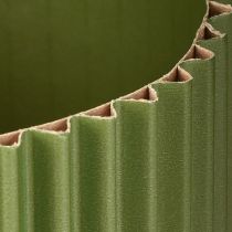 Product Paper Plant Pot Grooved Dark Green Ø13cm H12cm 4 pcs