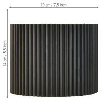 Product Planter Paper Flowerpot Black Ø19cm H14cm 3 pcs