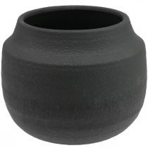 Planter black ceramic flower pot Ø27cm H23cm