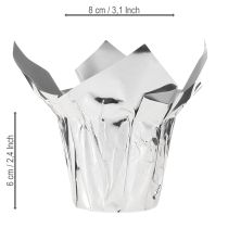 Product Planter silver gloss gift packaging Ø5.5cm H6cm 8 pcs