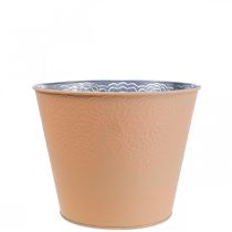 Flower pot metal flower pot pastel orange Ø12cm