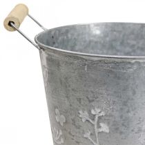 Planter planter vintage decorative metal bucket Ø18cm H17.5cm