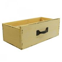 Cachepot plant drawer plant box wood yellow 25×13×9cm