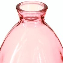 Product Vase bulbous mini vases glass tinted pink Ø7cm H12cm 6 pcs