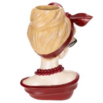 Product Head vase of a woman with sunglasses and pearl necklace, 30cm