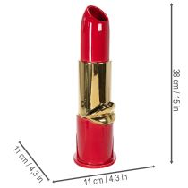 Product Decorative vase with lipstick design for artificial flowers with long stems, 38cm