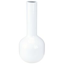 Product Modern decorative vase metal vase cream white Ø10.5cm H25.5cm