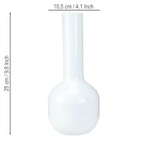 Product Modern decorative vase metal vase cream white Ø10.5cm H25.5cm