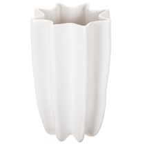 Product Ribbed vase, tall decorative vase for dried flowers, 24cm