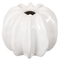 Product Pumpkin ceramic vase, white, home decoration, 15cm