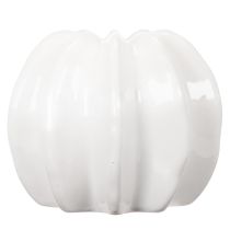 Product Pumpkin ceramic vase, white, home decoration, 15cm