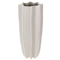 Product Modern ribbed vase, tall decorative vase for dried flowers, 38cm
