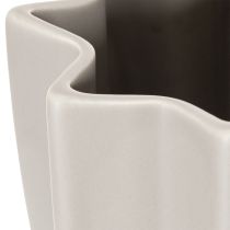 Product Modern ribbed vase, tall decorative vase for dried flowers, 38cm