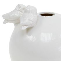 Vase with owls Ø11.5cm White