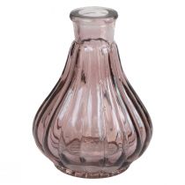 Product Vase pink glass vase bulbous decorative vase glass Ø8.5cm H11.5cm