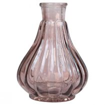 Product Vase pink glass vase bulbous decorative vase glass Ø8.5cm H11.5cm