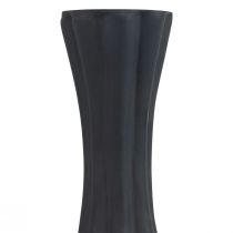 Product Vase black glass vase grooves flower vase glass Ø6cm H18cm