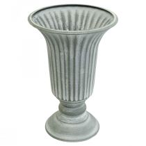 Deco vase vintage cup vase goblet vase gray H21.5cm Ø15cm