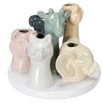 Product Vase with decorative animal figures, perfect for playful room design, 13cm