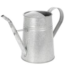 Product Galvanized decorative watering can, metal, grey, vintage look, 1.7L, H23cm, for stylish flower decorations &amp; planters