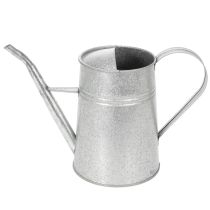 Product Galvanized decorative watering can, metal, grey, vintage look, 1.7L, H23cm, for stylish flower decorations & planters