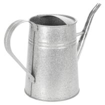 Product Galvanized decorative watering can, metal, grey, vintage look, 1.7L, H23cm, for stylish flower decorations & planters