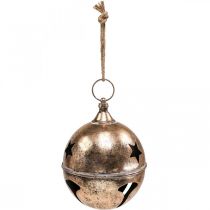 Vintage decorative ball Christmas bell clamp XXL Ø25cm