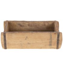 Product Vintage wooden box planter brick shape wood 30cm