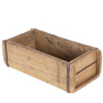 Product Vintage wooden box planter brick shape wood 30cm
