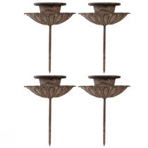 Product Vintage tapered candle holder for sticking Ø8.5cm H11.5cm 4pcs