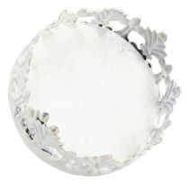 Product Vintage tealight holder white Ø5.5cm H8cm 4pcs