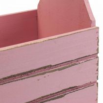 Product Vintage flower box wooden planter pink 28×14×31cm