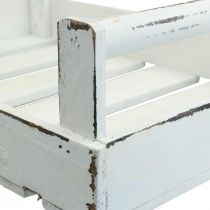 Vintage tray wooden tray rectangular white 48/46.5cm set of 2
