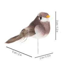 Product Decorative birds, artificial home decor, spring occasion, with colorful plumage, made of plastic, 5cm, 18 pieces