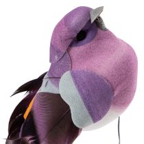 Product Artificial bird with wire for crafting, colorful decoration for any season, 8cm, 12 pieces