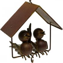 Product Deco birds for hanging rust deco metal brown 14.5×16cm