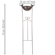 Product Decorative bird bath, flower bowl with trellis, nostalgic look, stylish garden accent, 75cm