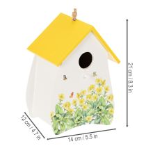 Product Decorative birdhouse with floral pattern for indoor and balcony use, 21cm
