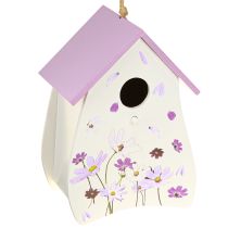 Product Birdhouse with spring-like floral pattern, decoration for balcony or apartment, 21cm