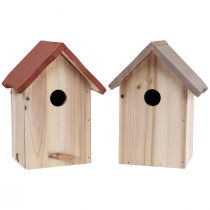 Product Birdhouse made of wood nesting box natural brown/beige 23cm 1 pc