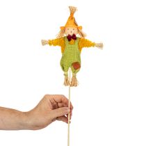 Product Decorative scarecrow figure on a stick for crafting and plants, 60cm