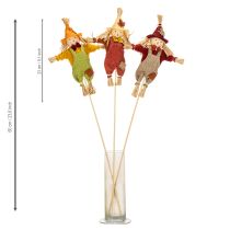 Product Decorative scarecrow figure on a stick for crafting and plants, 60cm